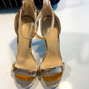 Gold party shoes
